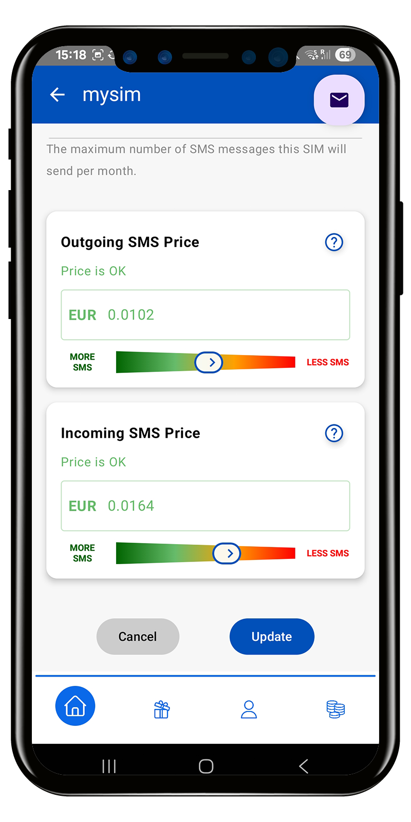 mobile app screenshot